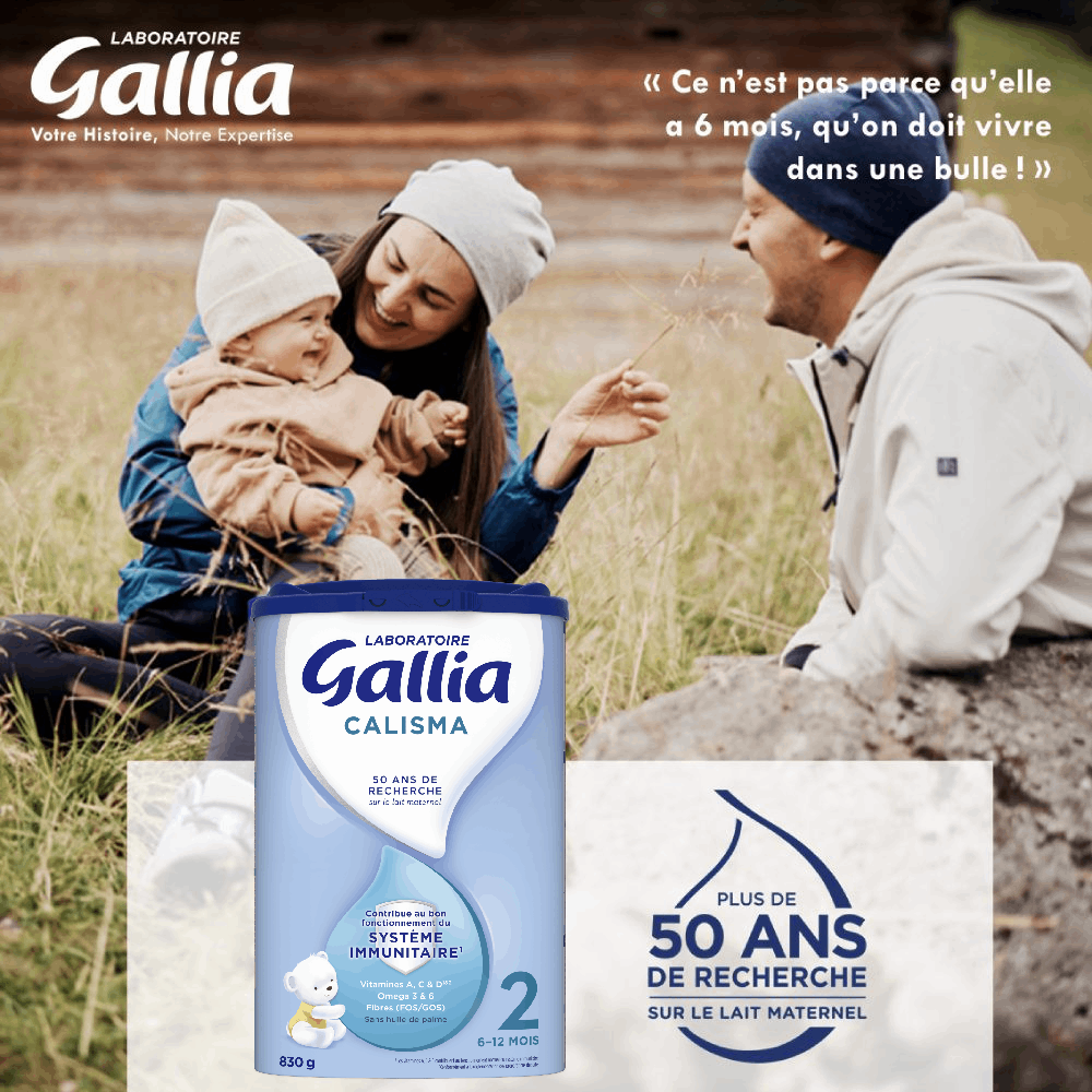 GALLIA CALISMA - Lait en Poudre 2ème Âge - De 6 à 12 mois, 830g