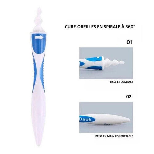 Kit Hygiène Dentaire Amygdales et Oreillettes Tonsil Pick en Plastique +  Cure Oreille en Acier Inox + Seringue D'irrigation Dentaire