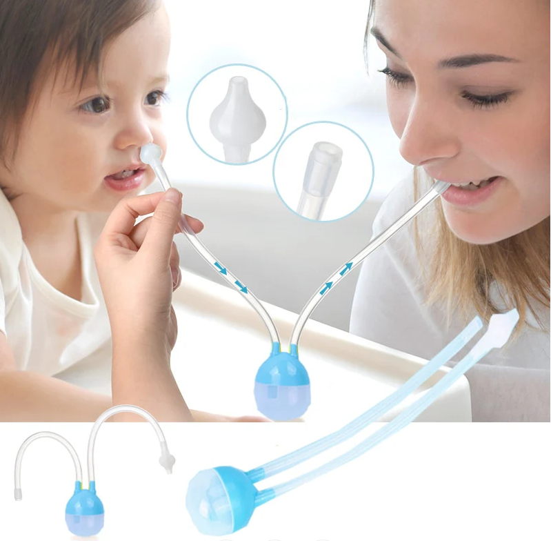 Aspirateur Nasal en Silicone pour bébé, soins pour le nez,lavage du nez 0+ mois