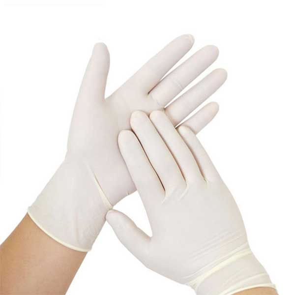 Gants d’Examen En Latex Blanc Non poudrés