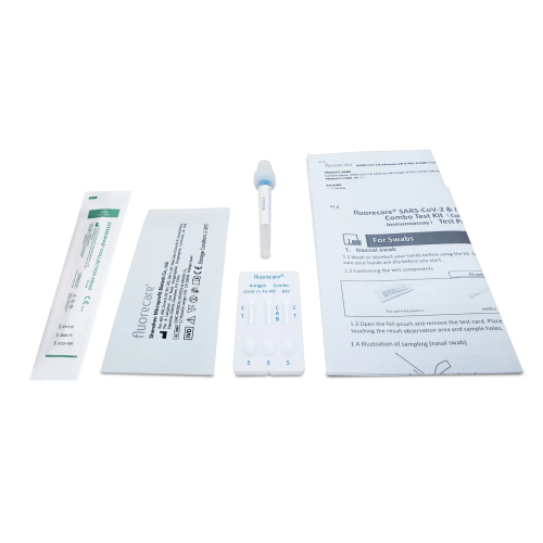 Autotest Fluorecare Combo 4en1 Covid - Grippe A/B - Bronchiolite (VRS) Nasal